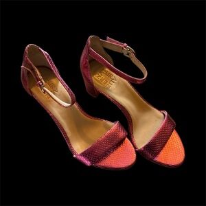 Naturalizer Pink Ankle Strap Sandals